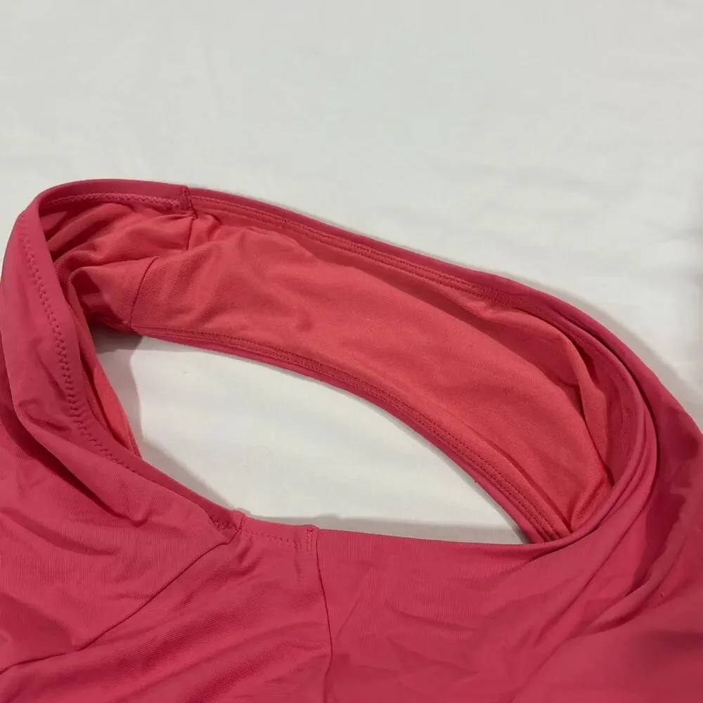 Athleta Women’s Medium Hampton One Piece Swimsuit Pink Summer Beach Vacation